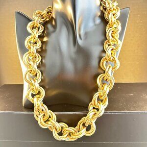 Milor Italy Heavy Bronze Link Necklace – Bold Statement Chain, 209 Grams